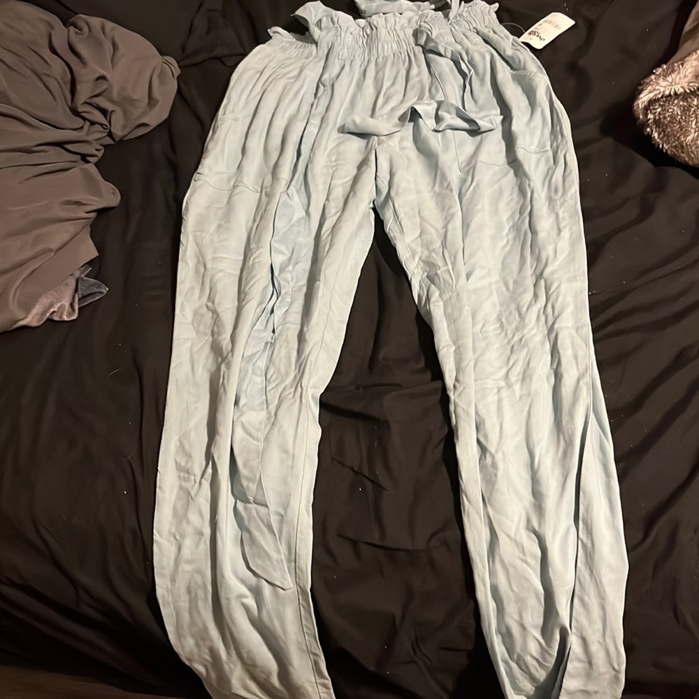 Comfy blue tie pants